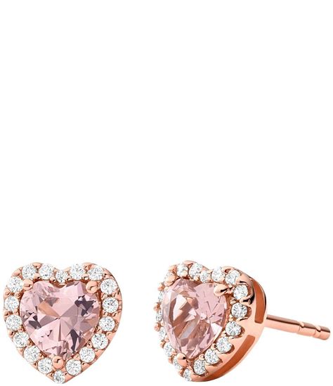 michael kors heart rose quartz & crystal stud earrings|Amazon.com: Michael Kors Heart Watch.